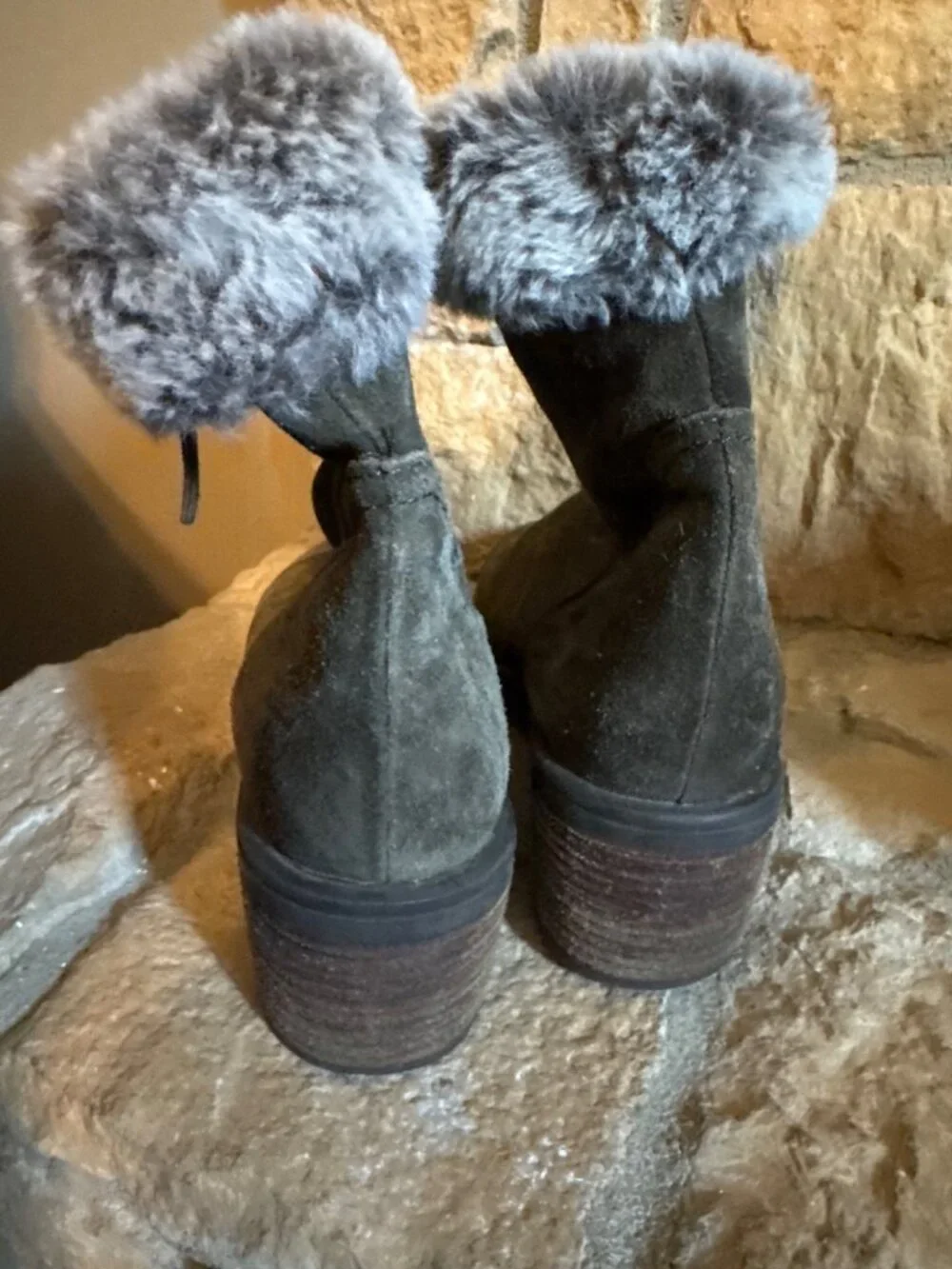 Vintage Foundry Co. jeanette Gray Suede Ankle Boots Sz 10
